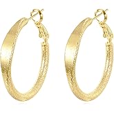 14K Gold Hoop Earrings Statement Chunky Hoop Earrings Gold Hoops Hypoallergenic Trendy Jewelry Valentine's Day Gifts for Women