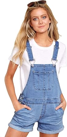 denim strap jumpsuit