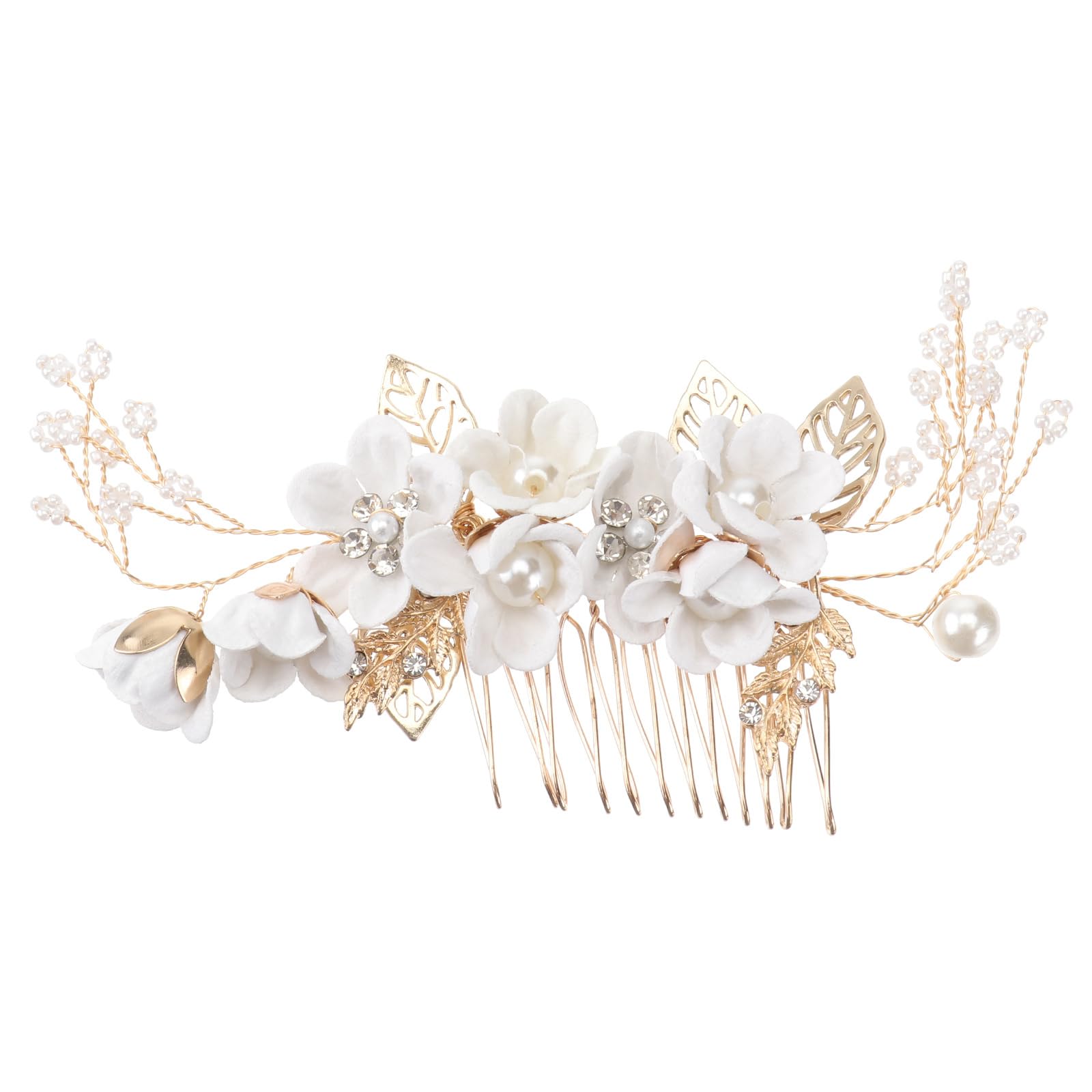 minkissy Bridal Hair Comb Crystal Rhinestone Wedding Headdress Hair Decoration for Bride Bridesmaid 5.91X2.36In