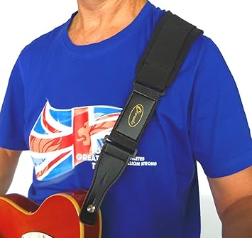 Super Comfort Padded Guitar Or Bass Stretch Strap By Clearwater