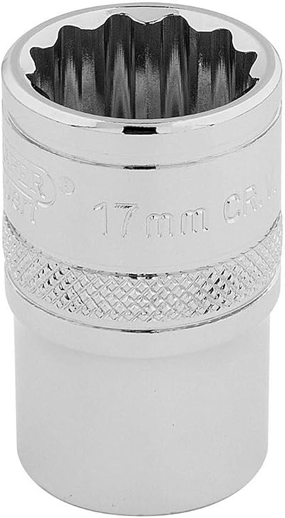 Draper HI-TORQ 12 Point Impact Socket 17mm Deep Spark Plug 1/2" Drive