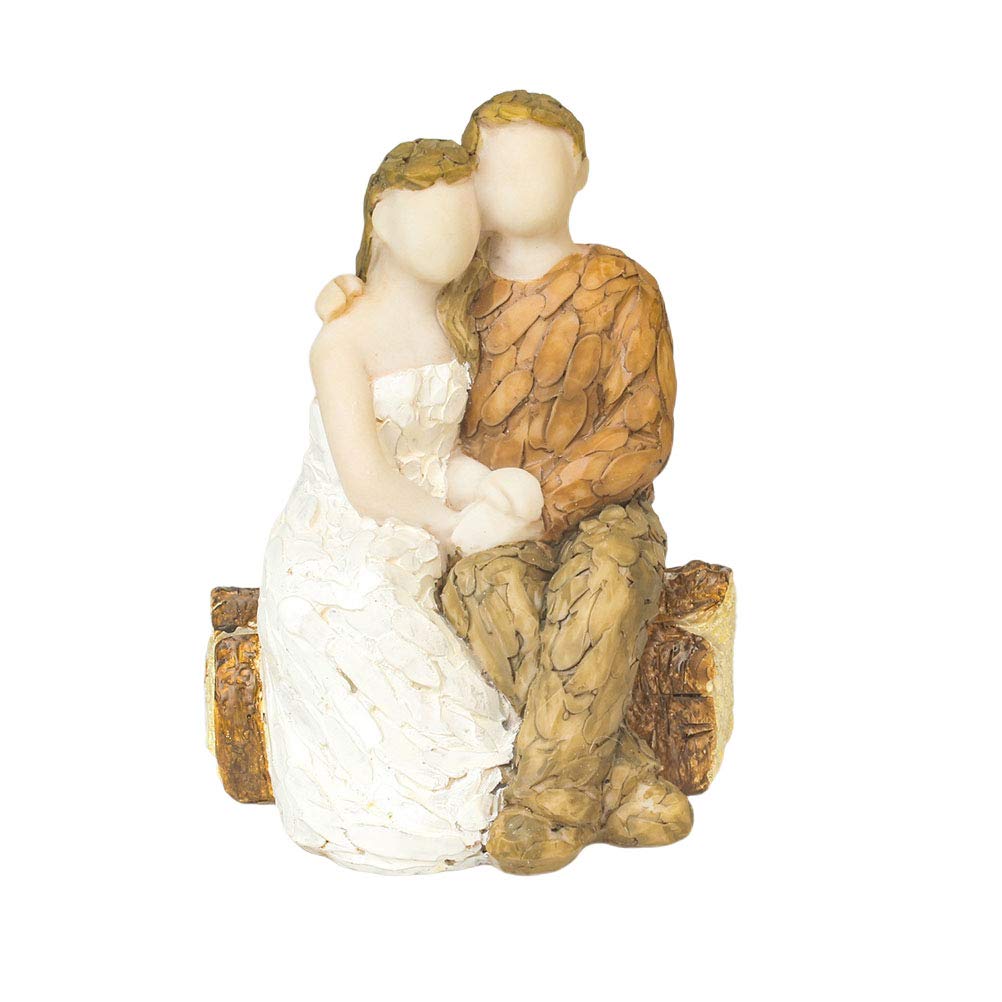 Sitting Couple Design Resin Ornaments Sweet Love Embracing Figurines Baking Topper Craft Lovely Cake Decorations Valentines Day Party Supplies