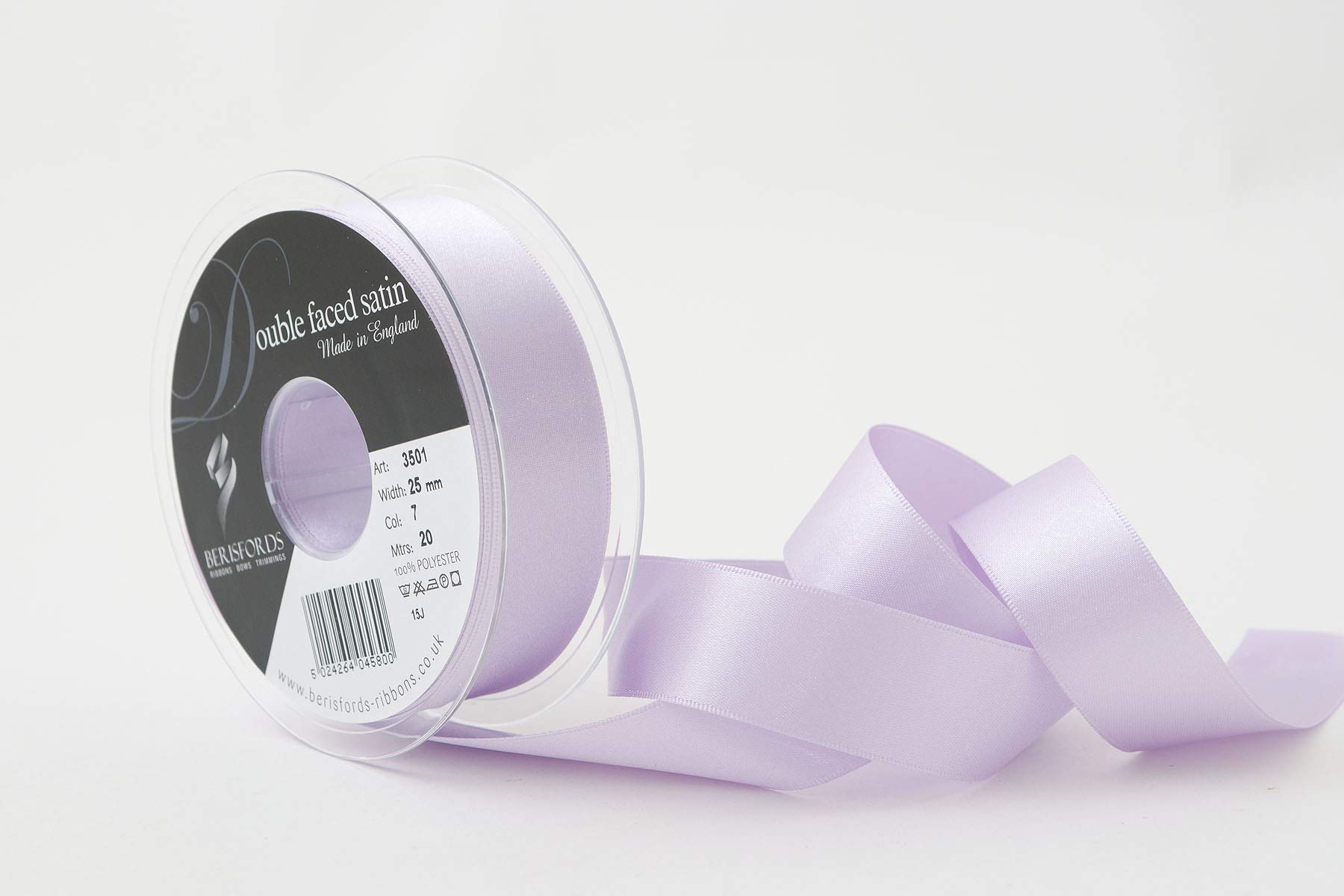 Berisfords Double FACE Poly Satin Ribbon, Helio, 25 mm โ image 1