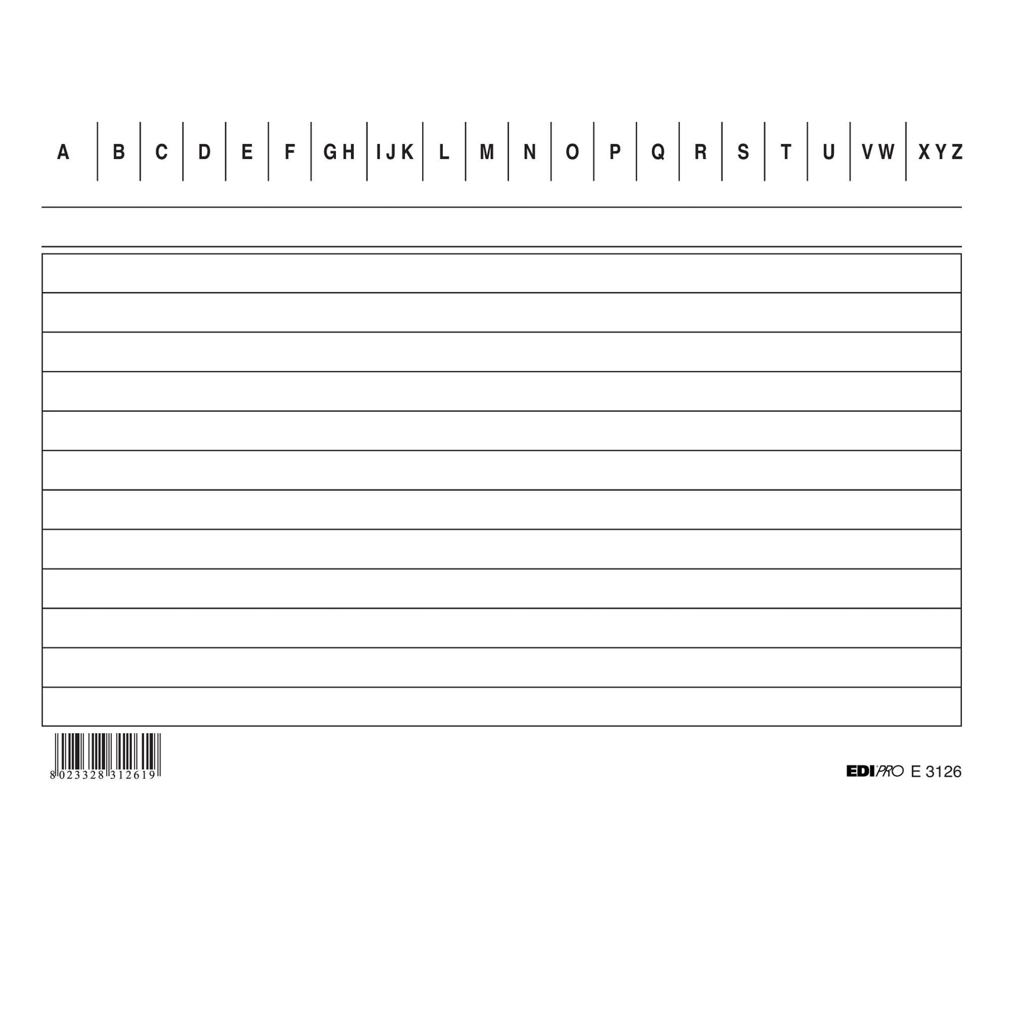 Edipro E3126VE 100 Lined Cards Green F.to 10.5 x 15