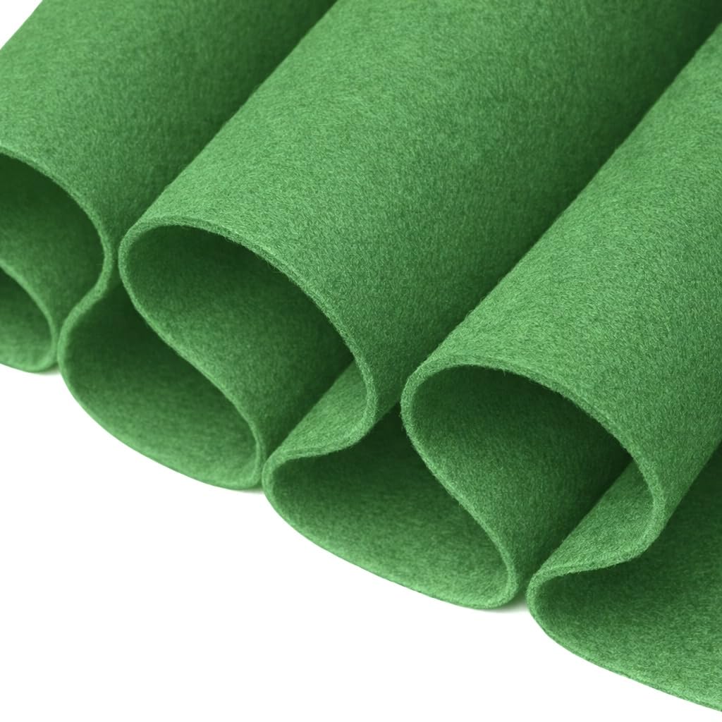 FabricLA Craft Felt Fabric - 72" Inch (182 cm) Wide & 1.6mm Thick Felt Fabric by The Yard - Green, 1 Yard (90 CM / 0.9 Meter) — image 1