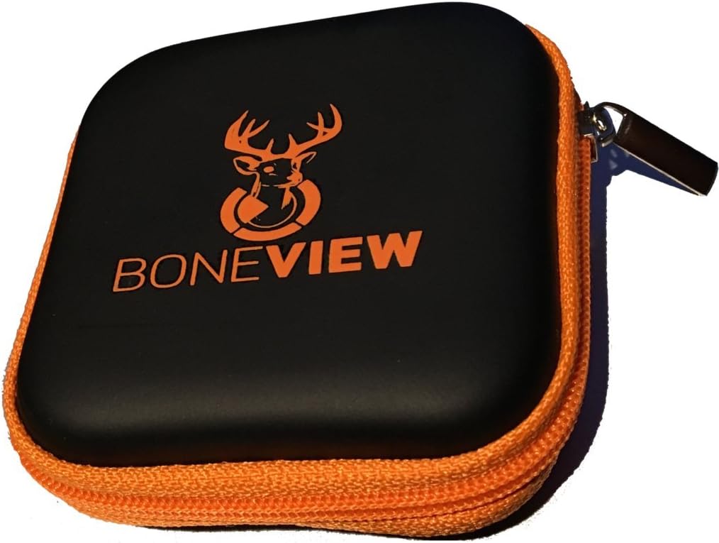 BoneViewProtective Storage Case, Pocket Size Weather Resistant Shell and Zipper to Safely Store Your Deer Hunting and Scouting Accessories (Orange)