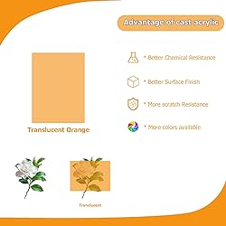 Eszeoee 2 Pack 12'' x 16'' Translucent Orange