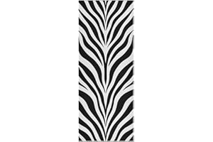 CZXW Symmetric Zebra Print Yoga Mat Towel, Sweat Absorbent Hot Yoga Towel with Non Slip Grip, Soft Yoga Blanket with Travel B