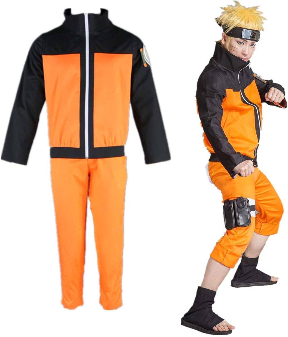 Amazon Com Us Size Anime Uzumaki Cosplay Costume Halloween Full Suit Clothing
