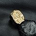 Eamaott Egyptian Pharaoh Gold Stainless Steel Personalized Biker Ring Men's Charm Ring