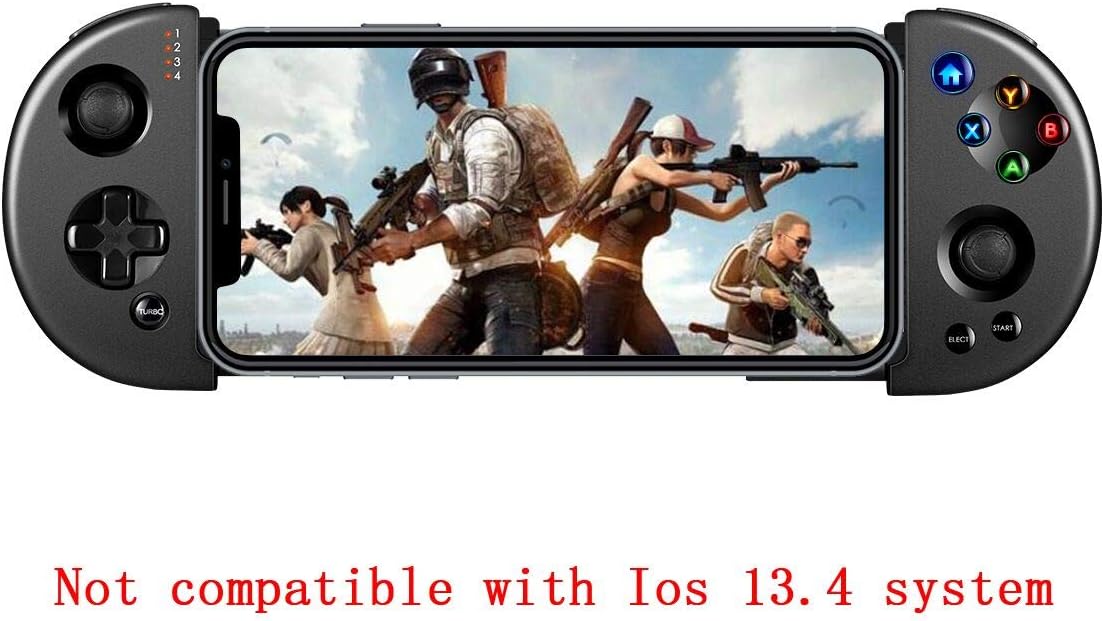Wireless Android/iOS Game Controller, Retractable Telescopic PUBG Mobile Controller Joystick Gamepad with L3 R3 Buttons for iPhone and Android Phones