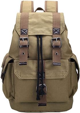 Amazon リュック メンズ レディース 男性 帆布 バックパック キャンバス シンプル 大容量 ミリタリー アウトドア 旅行かばんリュック メンズ ビジネスリュック ビジネスリュック メンズ大学生 高校生 旅行 ブラウン 30 42 18cm ノーブランド品 メンズ