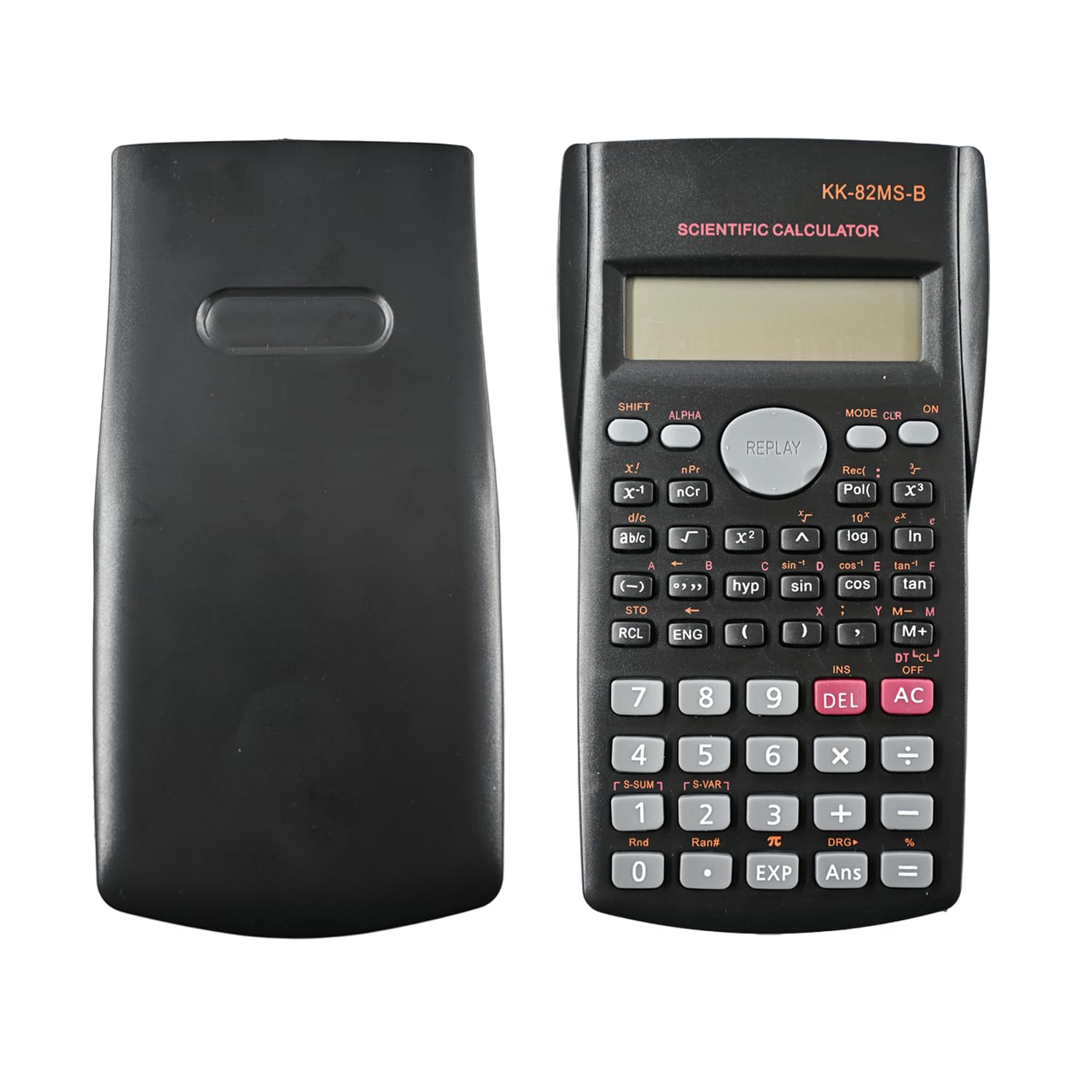 Dakexiong KK-82MS-D Portable Scientific Calculator Engineering Scientific Functional Calculator with 240 Functions Two-Line Display for School Supplies Students Teachers Business Office Home,Black