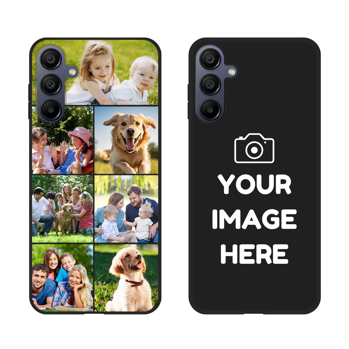 Personalized Custom Case for Samsung Galaxy A15 5G 4G Customized Picture Phone Cover Design Photo Image Full Protection Wireless Charging Anti Slip Soft Slim Birthday Gift for Mother Father Family