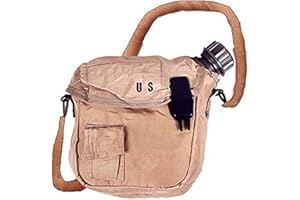 Military Outdoor Clothing Never Issued 2 Qt OD Canteen with 2 Qt Desert Canteen Cover, Plastic