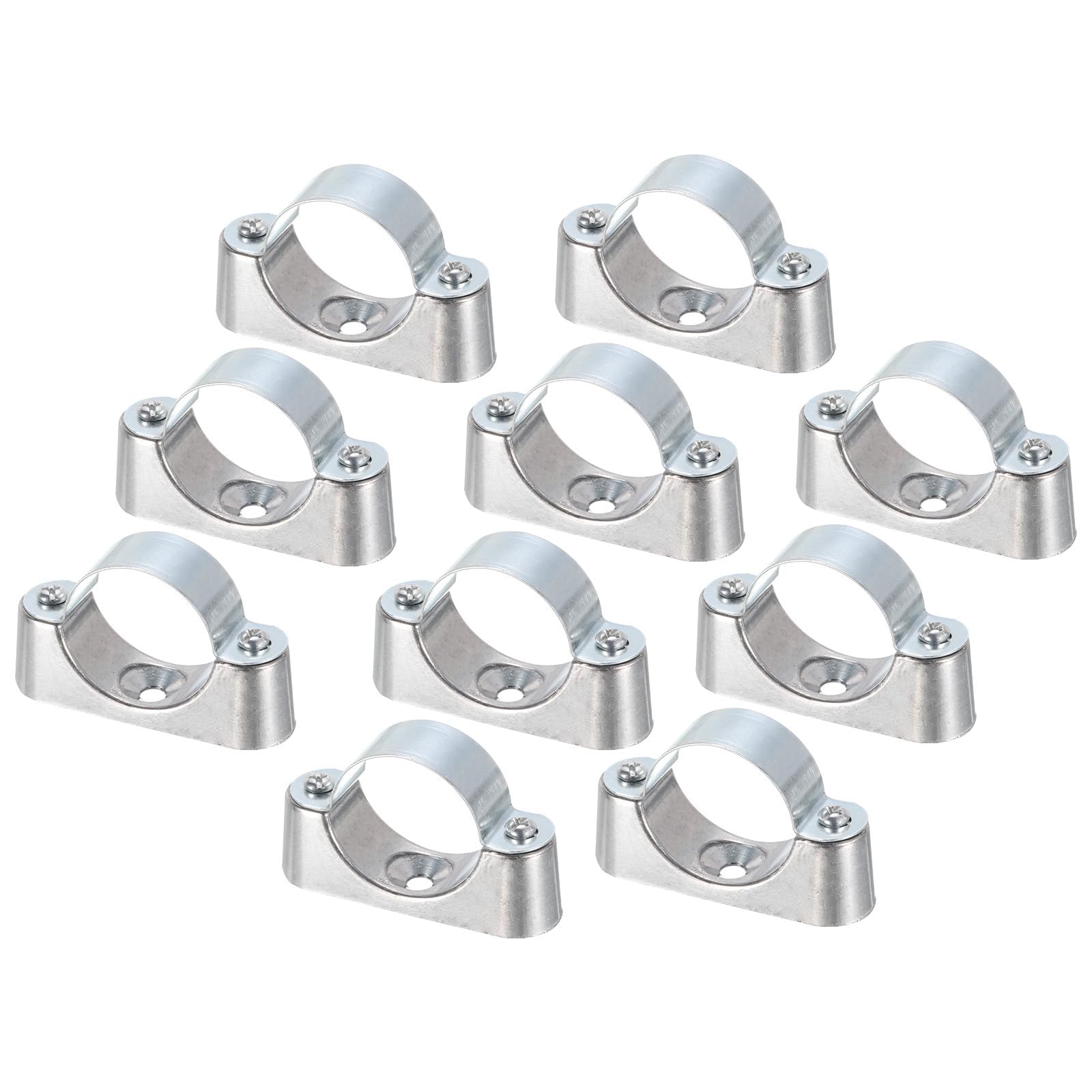Unifizz 10Pcs 38mm Wall Mount Ceiling Mount Pipe Support Ring Hanger Stainless Steel Pipe Holder Bracket Clamp