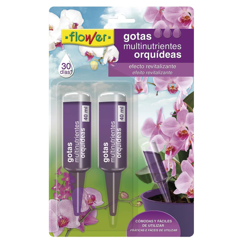 Flower 10497 – Drops multinutrientes Orquideas, 2 X 40 ml