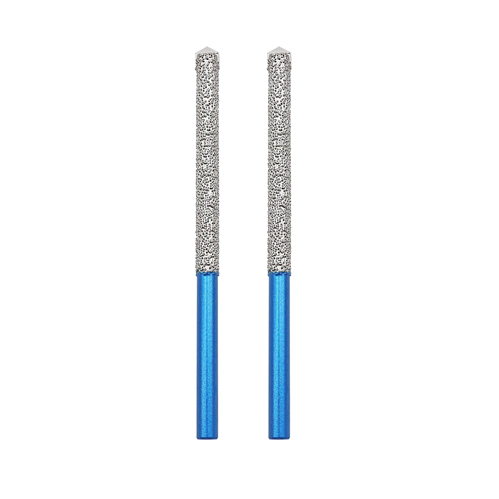 Diamond Mortar Raking Bit - BRSCHNITT 2pcs Mortar Raking Tuck Pointing with Carbide Tipped for Granite Marble Concrete Masonry Stone Removals Vacuum Brazed Bit Round Shank(7.2 * 74mm)