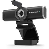 Amcrest 1080P Webcam with Microphone for Desktop, Web Cam Computer Camera, Streaming HD USB Web Camera for Laptop &amp; PC with Privacy Cover, Wide Angle Lens, Superior Low Light (AWC195-B)