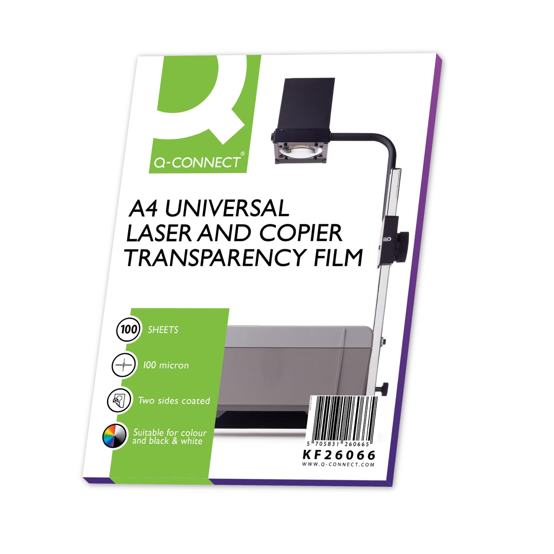 Q-Connect Clear Over Head Projector Film (Pack of 100)