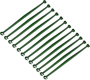 Yardwe 12PCS Stake Arms for Tomato Cage Support, Expandable Trellis Connectors for Any 11mm Diameter Plant Stakes, 2 Buckle Climbing Plants Stakes Arm