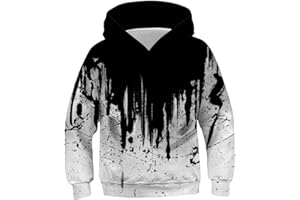 Lovekider Boys Hoodies Sweatshirt Cool 3D Print Pullover with Big Pocket for Kids Fashion Warm Winter 6-18 Years