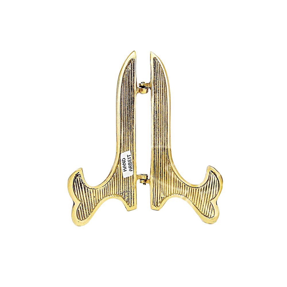 NKlaus 10cm Stand Solid Brass Handmade icon, Book, Plate Stand Gift 2783