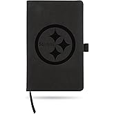 NFL Rico Industries Pittsburgh Steelers Black Laser Engraved Small Notepad Journal/Notepad 8.25" x 5.25"- Office Accessory