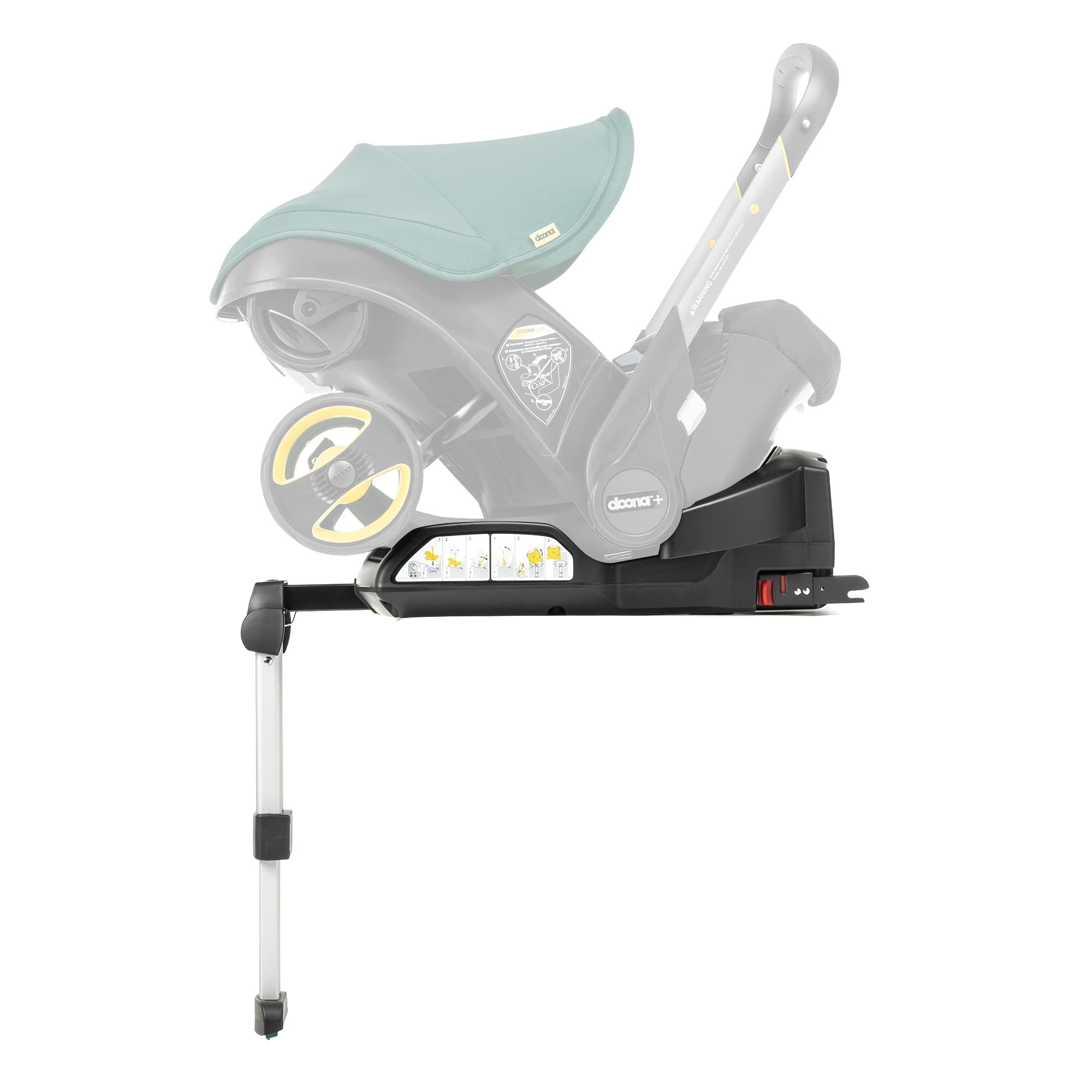 Doona Baby Car Seat Isofix Base - Isofix Installation Set with Extended Leg Support - Features Installation indicator to confirm the Car Seat is safely locked in place