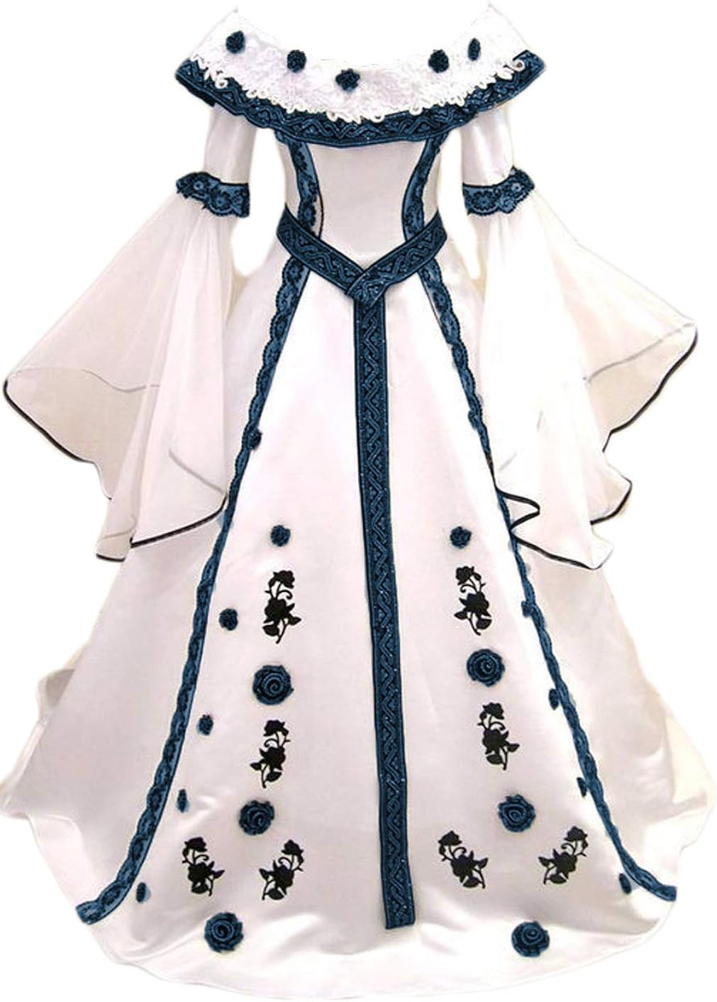 Amazon Com Chupeng Women S Medieval Costume Long Flare Sleeves Appliques Quinceanera Dress Ball Gown Wedding Dresses Clothing chupeng women s medieval costume long flare sleeves appliques quinceanera dress ball gown wedding dresses