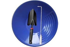 DYNWAVE Gold Panning Kit Outdoor Gold Pan 13.78inch Panning Basin Prospecting Pan Collection Tool for Yard River Mining Site 