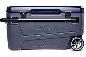 Igloo Maxcold Glide 110Qt Wheeled Cooler | Insulated Hard Shell Ice Chest
