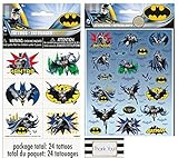 Batman 4 ct Sheets with 80 Stickers and 4 ct Sheets with 24 Tattoos by BT
