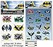 Batman 4 ct Sheets with 80 Stickers and 4 ct Sheets with 24 Tattoos by BT