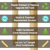 SolaDirect Hardwood Rake Handle Replacement 120 cm 47 in Wooden Shaft view 3