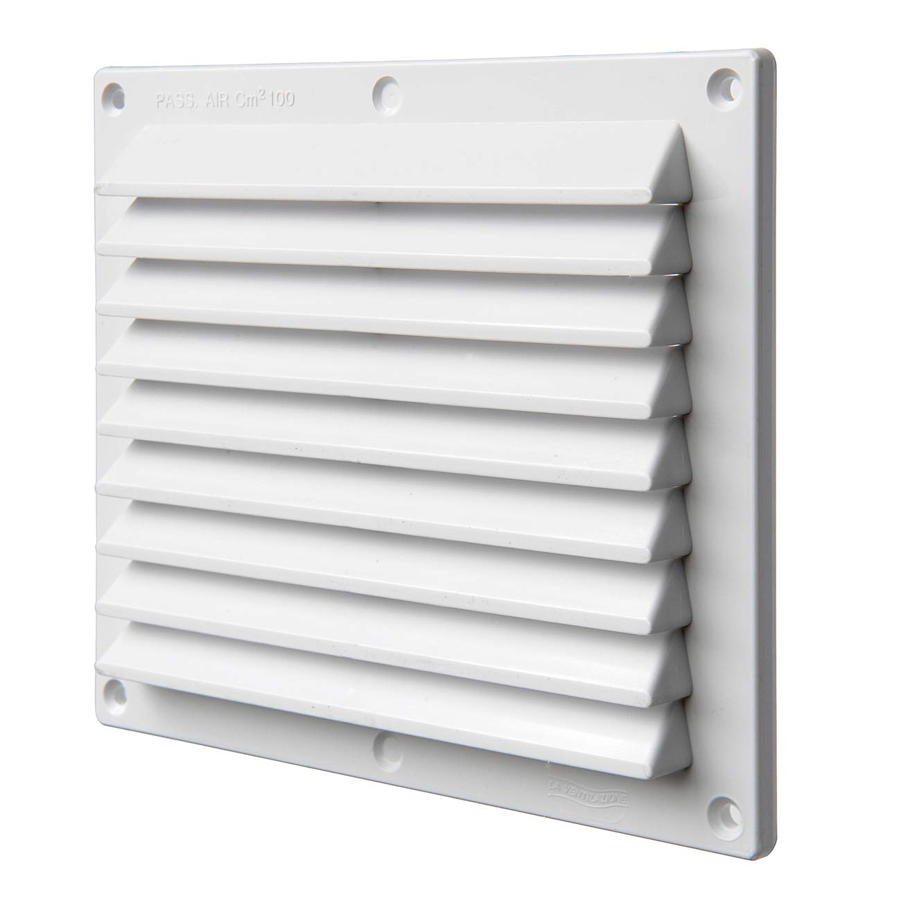 Ventilation B1714B White Plastic Ventilation Grill, Rectangular to Overlap. Dimensions 175x146 mm