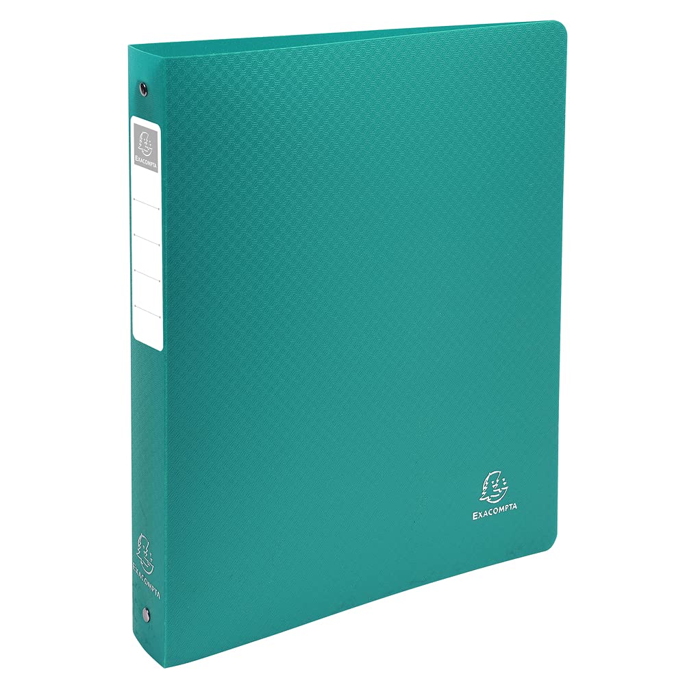 Exacompta - Ref. 51393E - 1 Rigid binder with OPAK label - 4 round rings, diameter 30 mm - Spine 40 mm - External dimensions: 32 x 26.8 cm - Format to be filed A4 Maxi - Colour: dark green