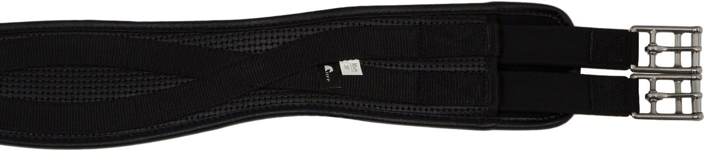 Horse Fare Products PVC Contoured English Girth with Double Elastic: 32" to 58"