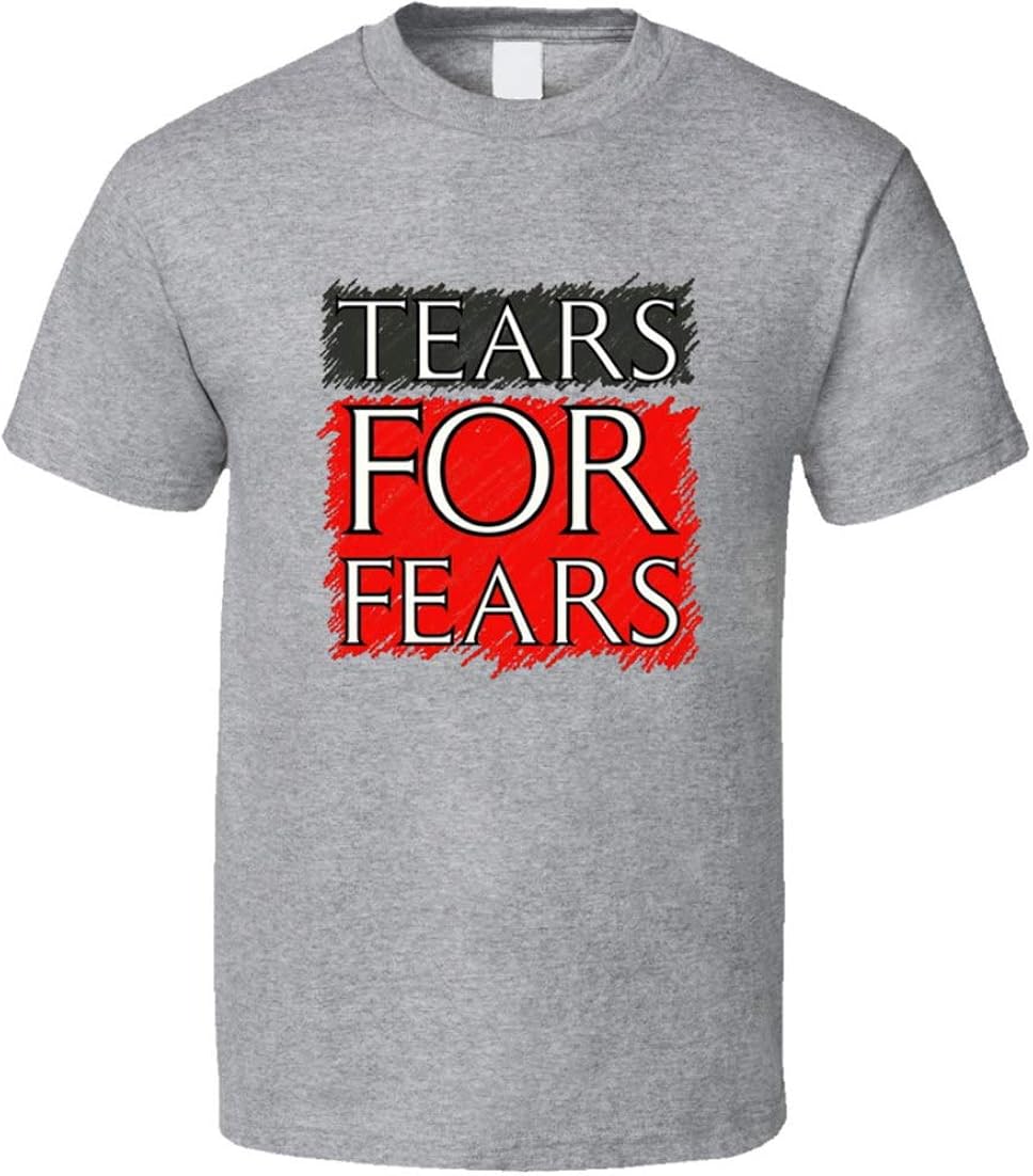 New Tears for Fears Logo English Pop Rock Band T Shirt Grigio Amazon