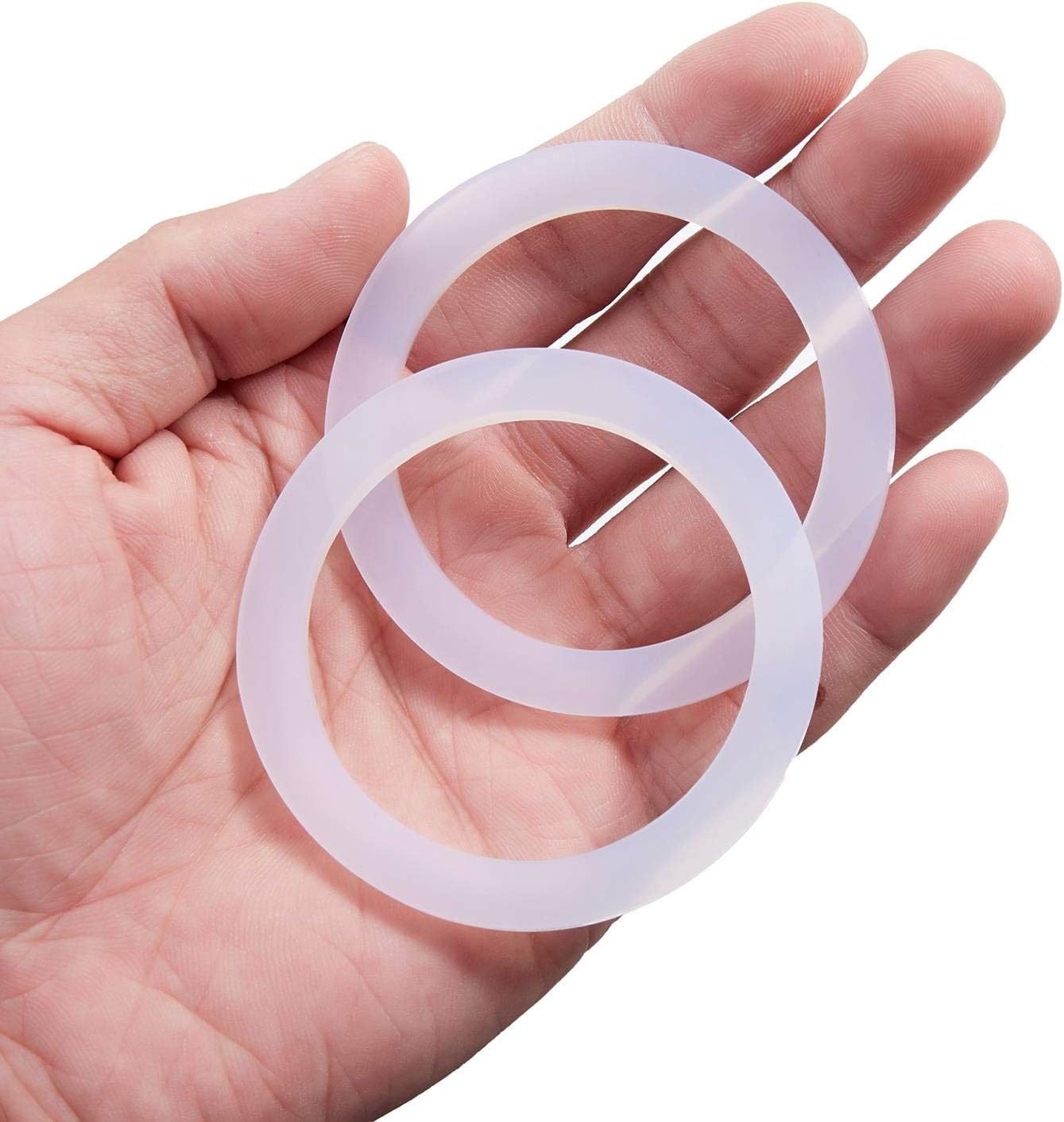 LitOrange 8 PCS Replacement Spare Food Grade Silicone (Better Than Rubber) Gasket Seal Ring For Aluminium Stovetop Coffee Maker Pots 3 Cups & 4 Cups