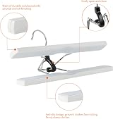 Amazon Basics Wooden Pants Hangers 10-Pack 25 cm White view 2