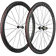 Superteam Carbon Fiber Road Bike Wheels 700C Clincher Wheelset 50mm Matte 23 Width