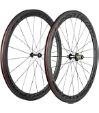60mm Carbon Road Bike Disc Wheelset - 700C Clincher, Race Ready, Center Lock