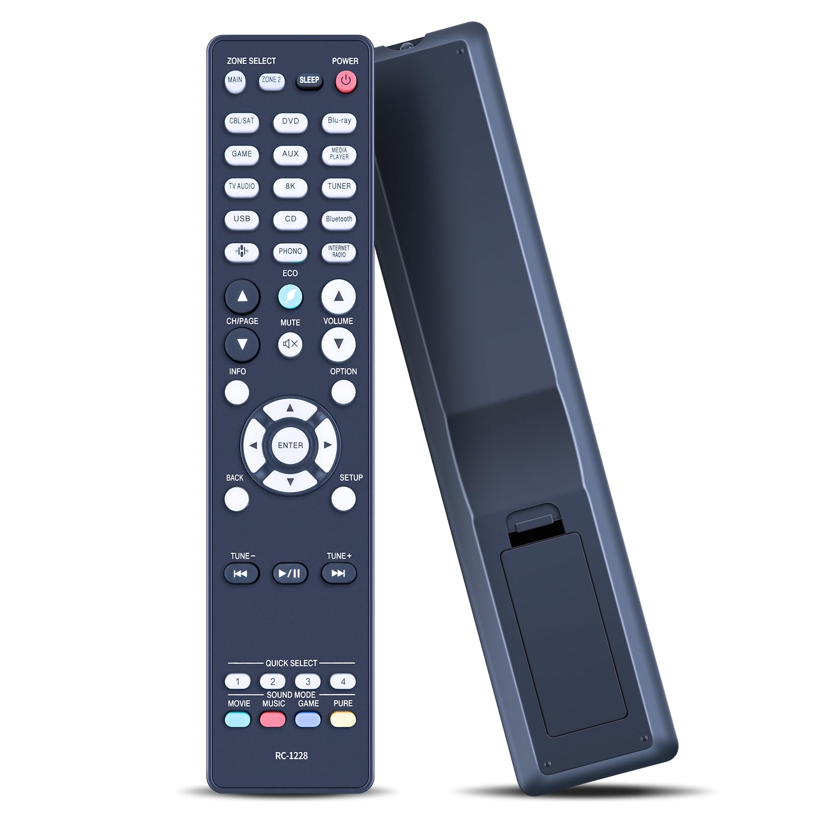 New Replacement RC-1228 Remote Control Replace fit for Denon AV Receiver AVR-X2500H AVRX2500H RC1228