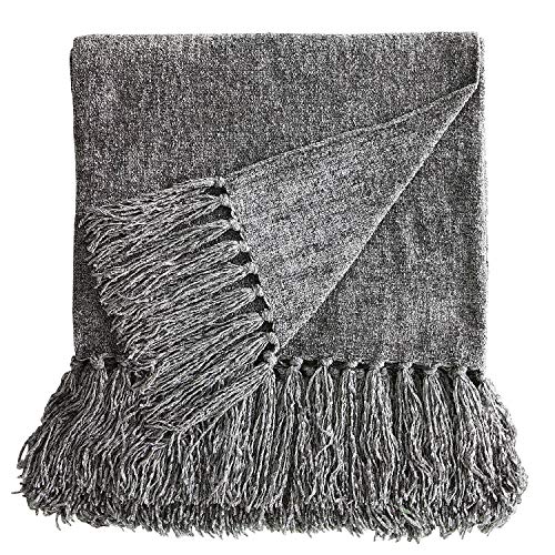 Pier 1 Imports Gray Chenille Throw Home & Kitchen