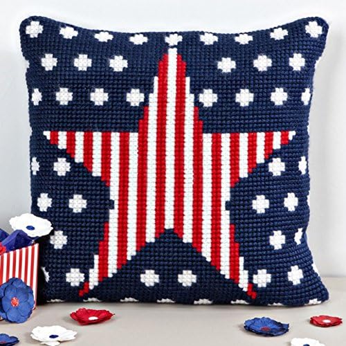 Twilleys of Stamford Polka Dot Star Large Count Cushion Cross Stitch Kit