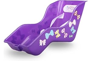 DR BIKE DRBIKE Doll Bike Seat Bicycle Seat with Decorate Yourself Decals for Girls Bike, Doll Carrier Fits Standard Sized Dolls and Stuffed Animals, Bike Attachment, Kids Bike Accessories