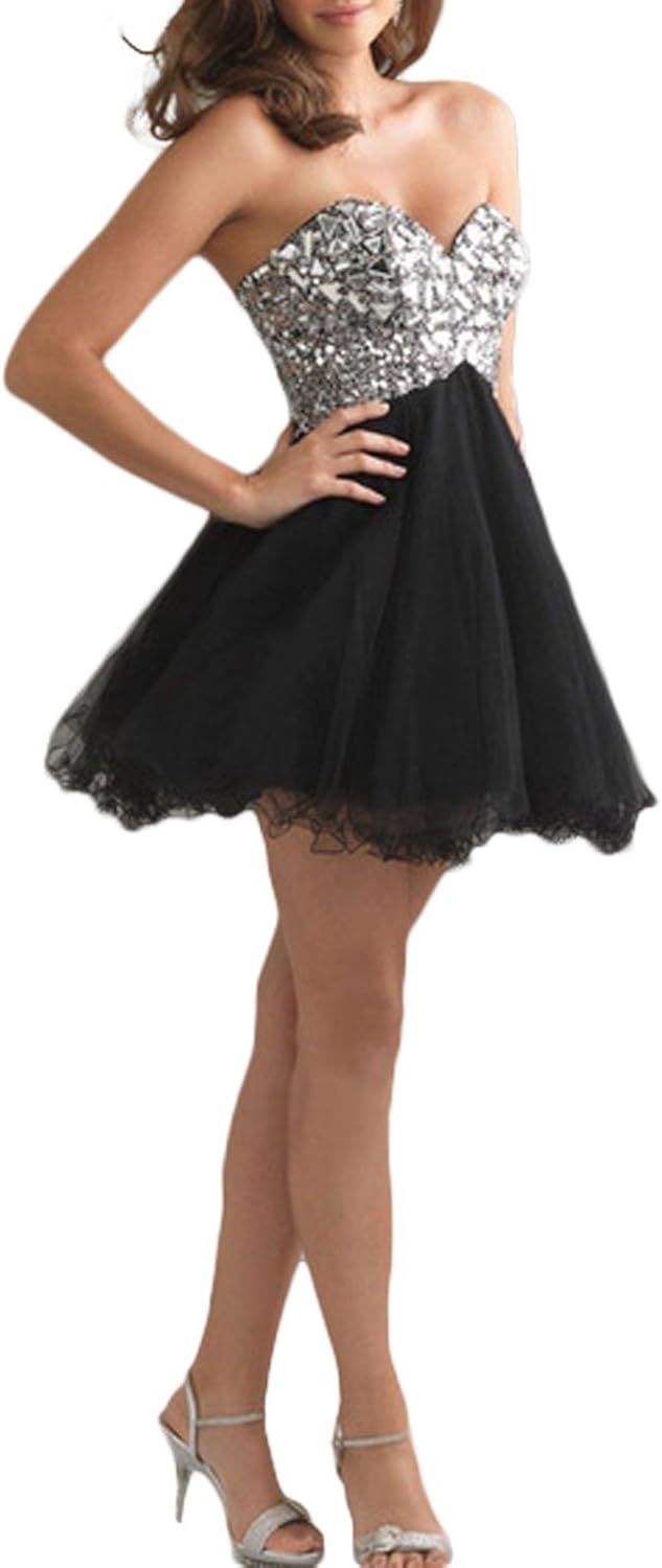 LovingDress Womens Dress Sweetheart with Sequins