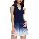 AFZ Women Pleated Tennis Skirt Set Two Piece Racerback Golf Outfits High Waisted Pickleball Skirt with Shorts