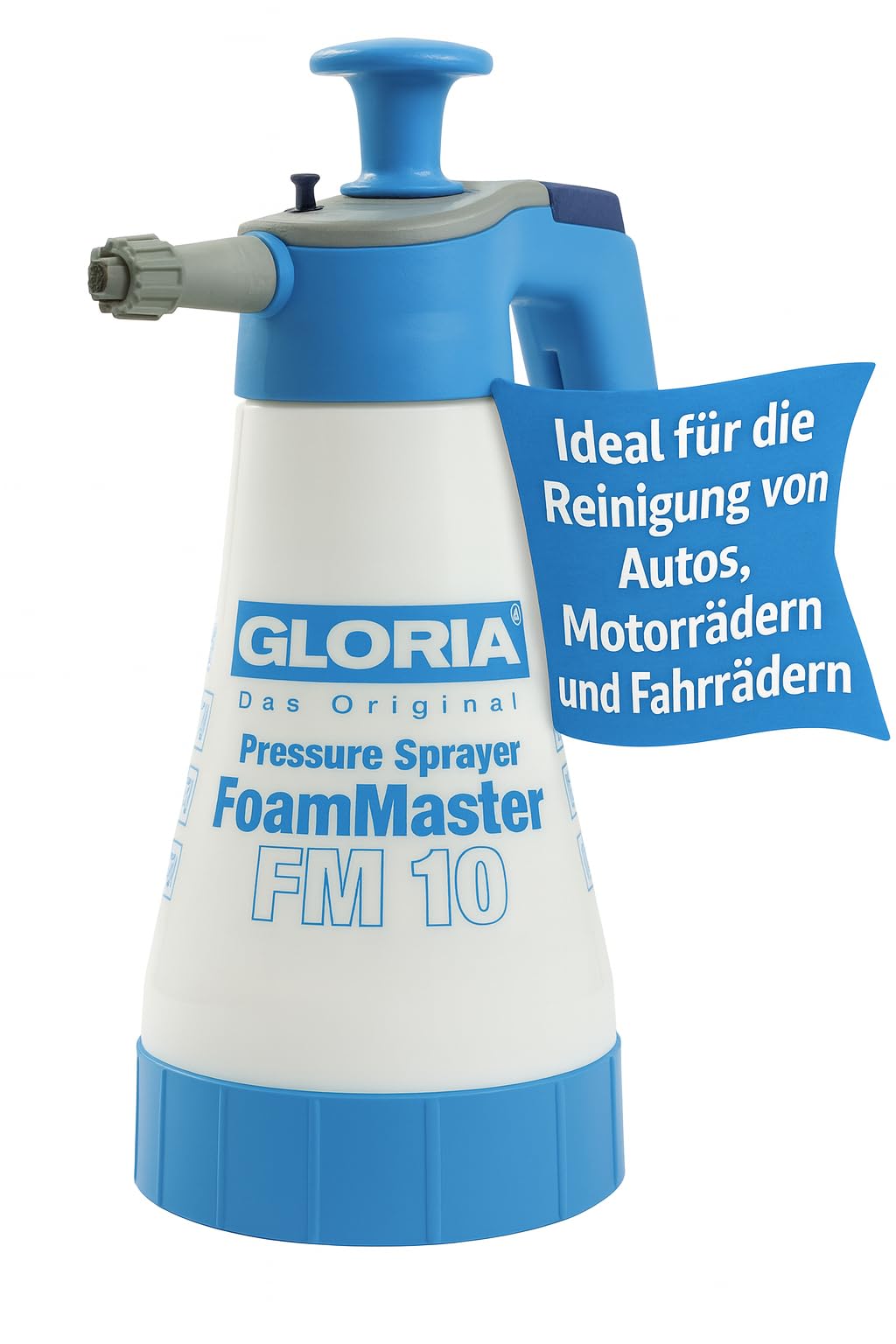 GLORIA FoamMaster FM 10 | Foam Sprayer | 1 Litre Filling Capacity | Exchangeable Foam Cartridges | Pressure Sprayer for Car Cleaning — image 1